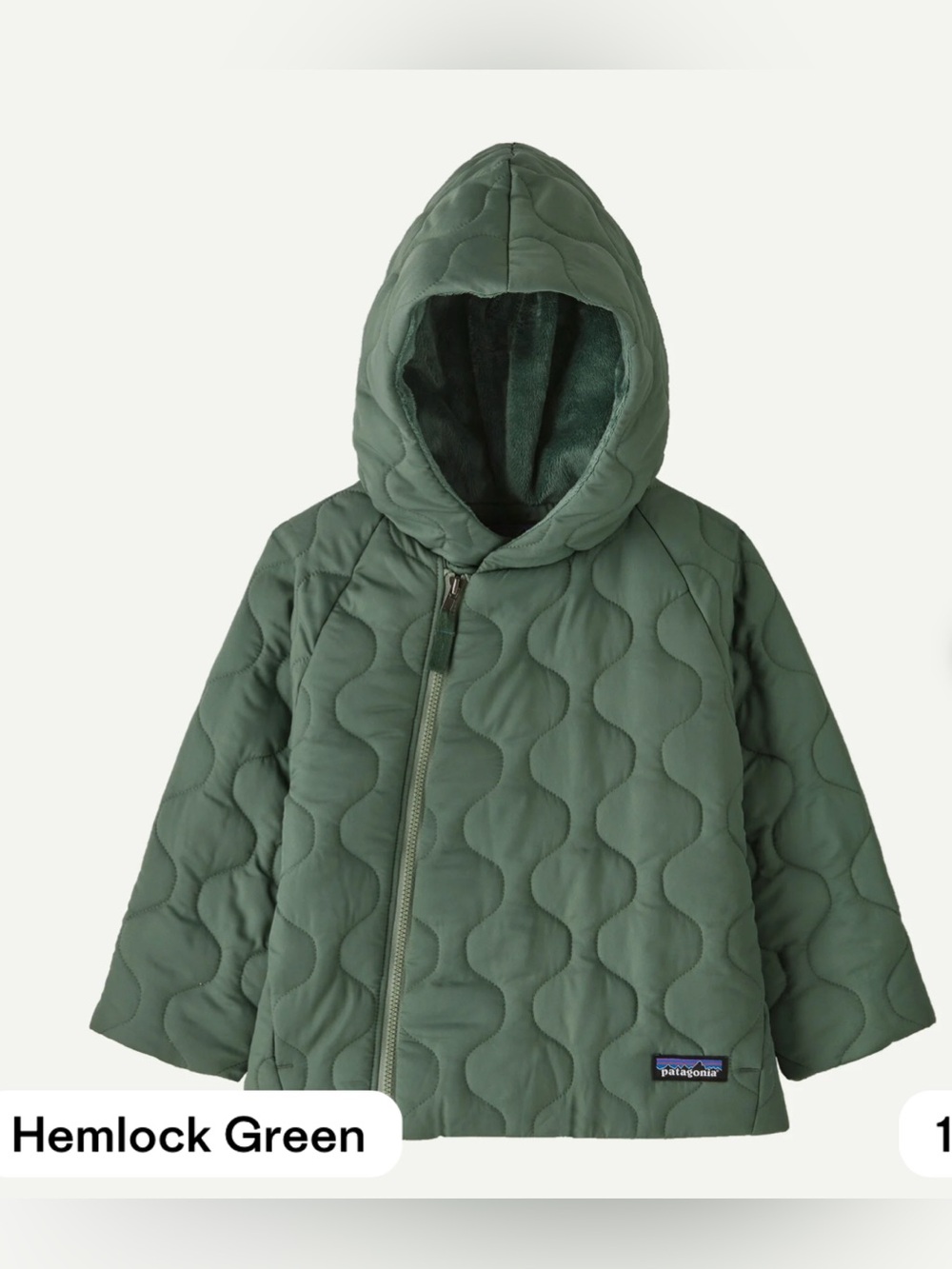 Patagonia Toddler Hooded Quilted Puffer Jacket — Hemlock Green